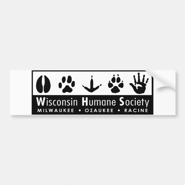 Menschliches Gesellschafts-Logo Wisconsins Autoaufkleber (Vorne)