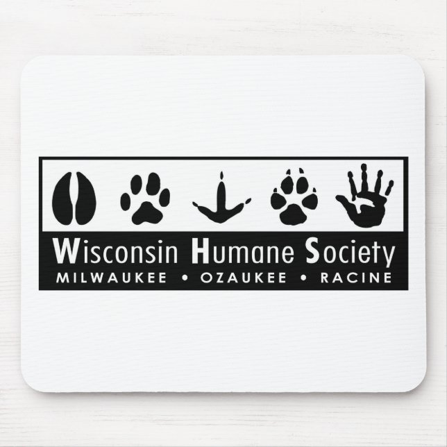 Menschliches Gesellschafts-Logo Wisconsins Mousepad (Vorne)
