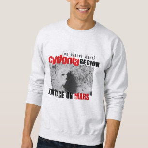 Menschliches Gesicht auf dem Planeten Mars Sweatshirt