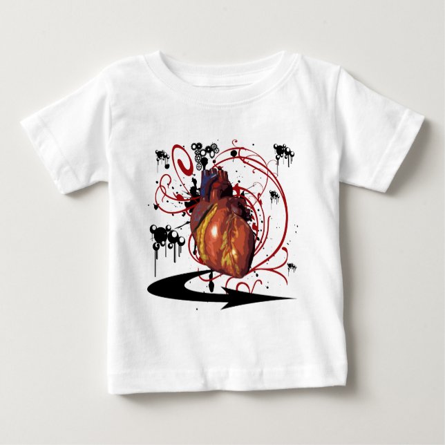 Menschliches Herz Baby T-shirt (Vorderseite)