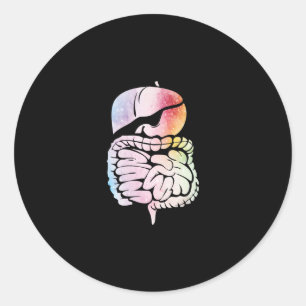 Menschliches internes Organsystem Anatomie Art Dig Runder Aufkleber