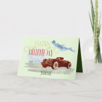 Menschliches klassisches Auto Happy Geburtstag Typ