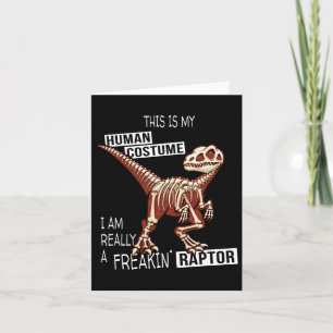 Menschliches Kostüm Dino Halloween Freakin Velocir Karte