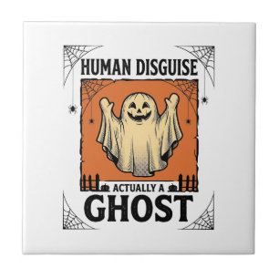 Menschliches Kostüm Gespenst Vintage Halloween Hum Fliese