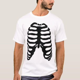 Menschliches Skeleton Ribcage Schwarzes T-Shirt