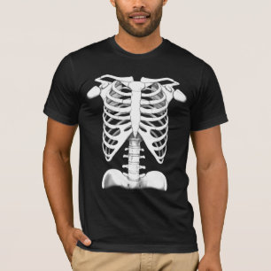 Menschliches Skeleton vorderes und hinter T-Shirt