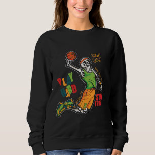 Menschliches Skelett Drink Kaffee Funny Halloween  Sweatshirt