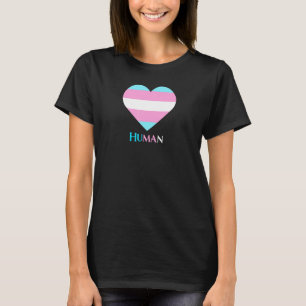 Menschliches Transgender-Herzdesign T-Shirt