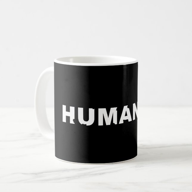 Menschlichkeit Kaffeetasse (Vorderseite Links)