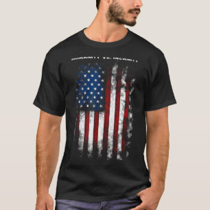 Menschlichkeit Vs. Verrücktheit Bedrängter Amerika T-Shirt