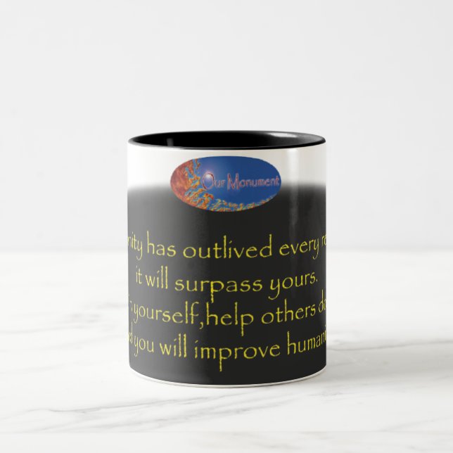 Menschlichkeit Zweifarbige Tasse (Mittel)