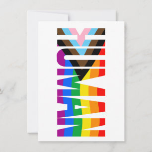 Menschlichkeits-Inklusivitäts-Regenbogenflagge Feiertagskarte