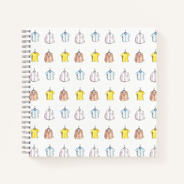 Menswear Men Fashion Clothes Stylist Wardrobe Notizbuch (Vorderseite)