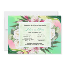 Menta grüne und rosa botanische Probe-Dinner-Einla
