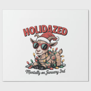 Mental am 3. Januar Lustige Weihnachtsziege Anima Geschenkpapier