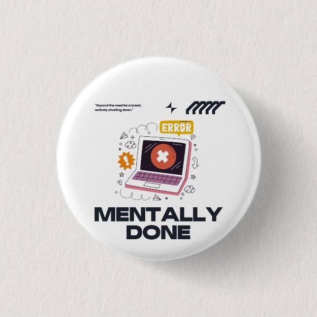 Mental am Ende - Jenseits der Notwendigkeit einer  Button (Vorderseite)