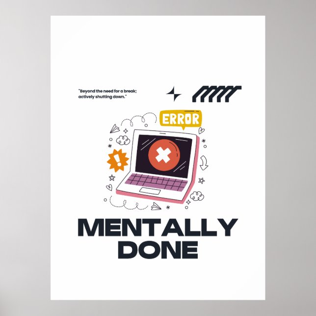 Mental am Ende - Jenseits der Notwendigkeit einer  Poster (Vorne)