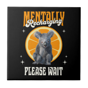 Mental Aufladendes Introvertiertes Koala-Design Fliese