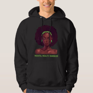 Mental Gesundheit von Frauen mit Afrofrisur Hoodie