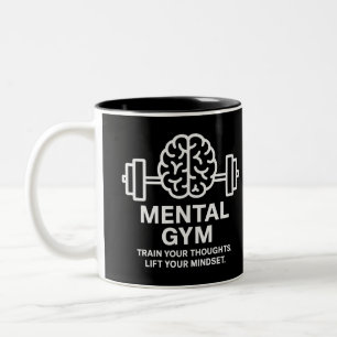 Mental Gym - Motivierend Mindset Zweifarbige Tasse