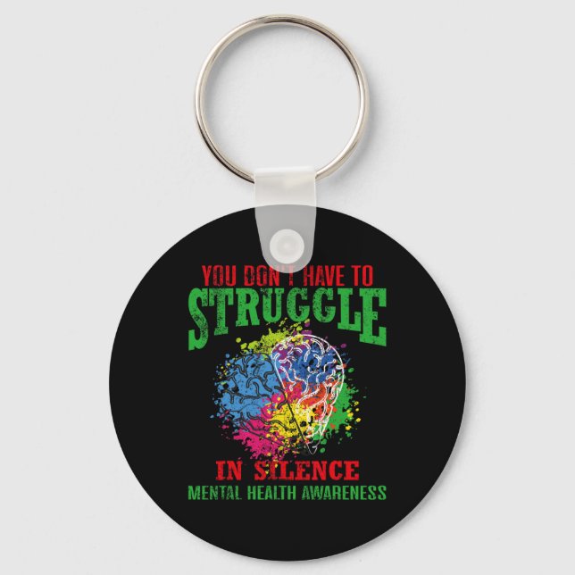 Mental Health Awa muss sich nicht schweigen Schlüsselanhänger (Vorderseite)