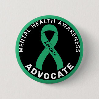 Mental Health Awareness Advocate Black Button