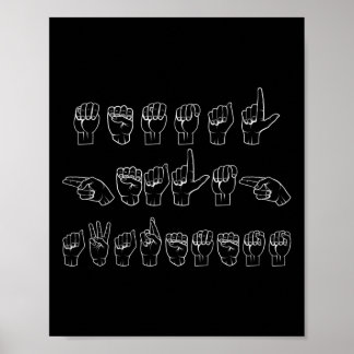 Mental Health Awareness Asl Sign Language Hands Mu Poster