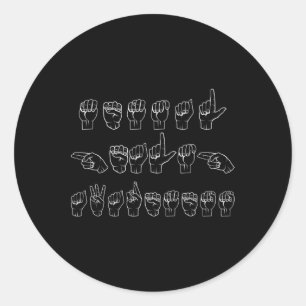 Mental Health Awareness ASL Signing Language Hands Runder Aufkleber