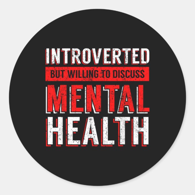 Mental Health Awareness Depression  Runder Aufkleber (Vorderseite)