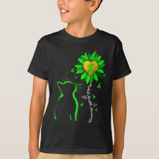 Mental Health Awareness Floral Heart Cat Lover Wom T-Shirt