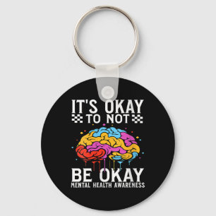 Mental Health Awareness - Frauen geben Gehirnmenta Schlüsselanhänger