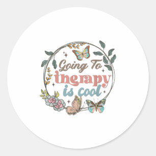 Mental Health Awareness Going Therapie ist Cool Br Runder Aufkleber