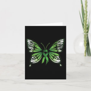 Mental Health Awareness Green Ribbon Butterfly Lon Karte