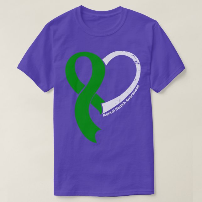 Mental Health Awareness Hope Liebe Herz Ribbon Hap T-Shirt (Design vorne)