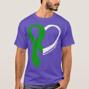 Mental Health Awareness Hope Liebe Herz Ribbon Hap T-Shirt