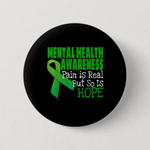 Mental Health Awareness Mental Health Ribbon Button