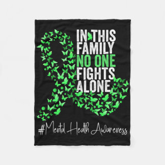 Mental Health Awareness Montag Green Ribbon Butter Fleecedecke