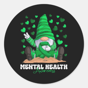 Mental Health Awareness Montag Grüner Multifunktio Runder Aufkleber