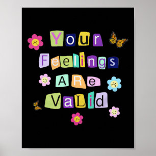 Mental Health Awareness Montag Ihre Gefühle sind V Poster