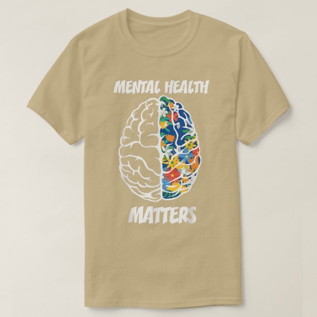 Mental Health Awareness Montag psychische Gesundhe T-Shirt (Design vorne)