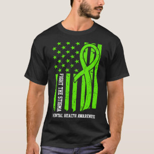 Mental Health Awareness Montag USA Flag The S T-Shirt