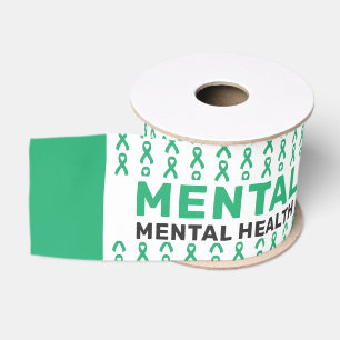 Mental Health Awareness Pattern Ribbon Ripsband