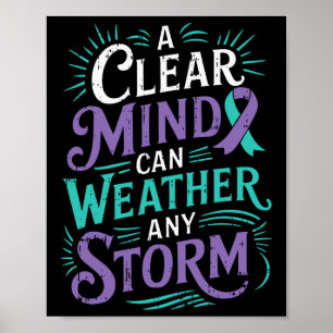 Mental Health Awareness Ribbon Suicide Prävention Poster