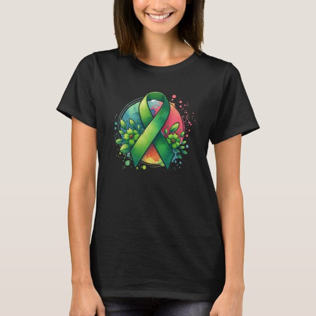 Mental Health Awareness Ribbon T-Shirt (Vorderseite)