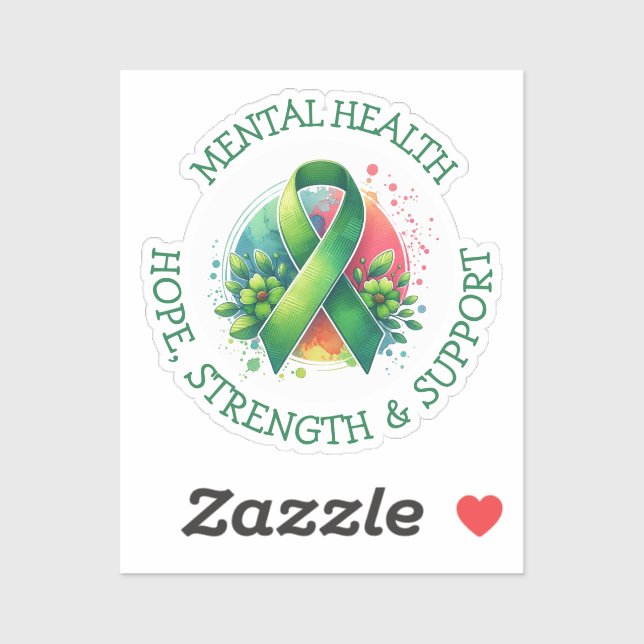 Mental Health Awareness - Support Strength Support Aufkleber (Blatt)