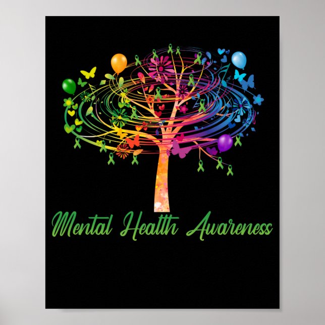 Mental Health Awareness Tree Poster (Vorne)