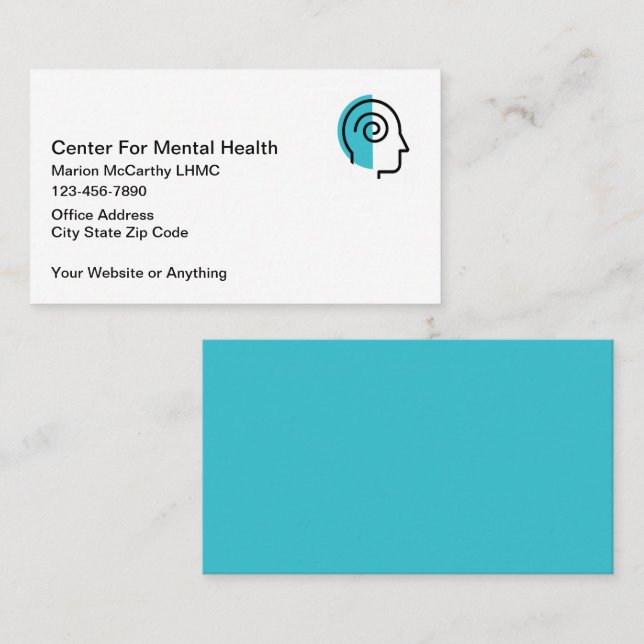Mental Health Counselor Business Cards Visitenkarte (Vorne/Hinten)