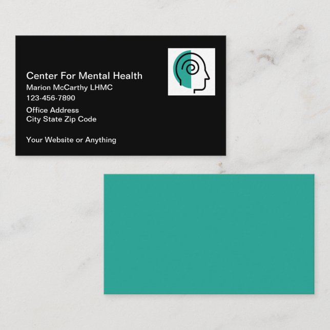 Mental Health Counselor Business Cards Visitenkarte (Vorne/Hinten)