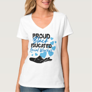 Mental Health Education von Schwarzen Sozialarbeit T-Shirt