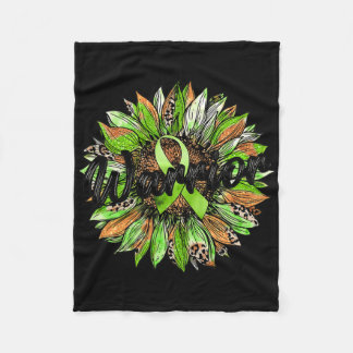 Mental Health Krieger Leopard Sonnenblume Grünes B Fleecedecke